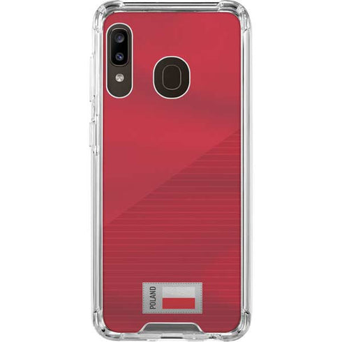 Poland Soccer Flag Galaxy A30 Clear Case