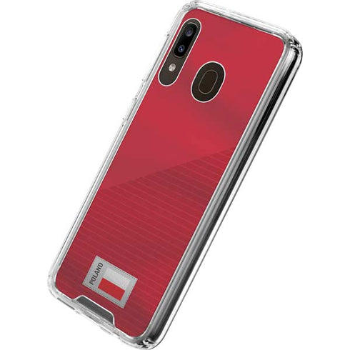 Poland Soccer Flag Galaxy A30 Clear Case