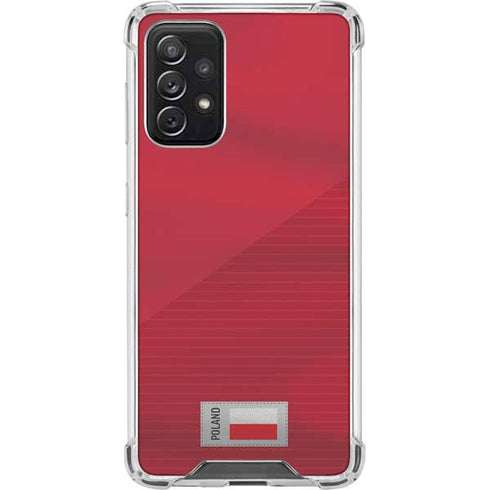 Poland Soccer Flag Galaxy A72 5G Clear Case