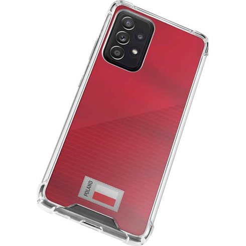 Poland Soccer Flag Galaxy A72 5G Clear Case