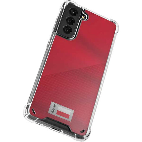 Poland Soccer Flag Galaxy S21 5G Clear Case