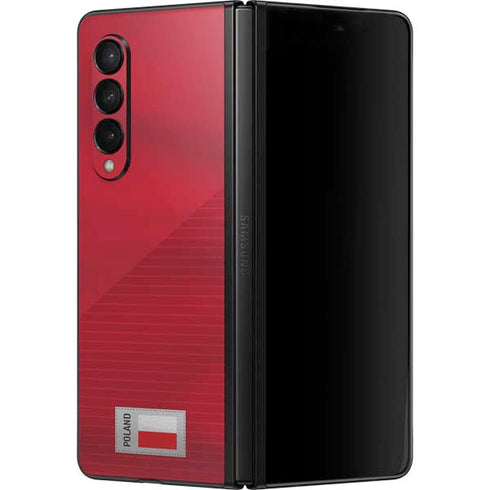 Poland Soccer Flag Galaxy Z Fold3 5G Skin
