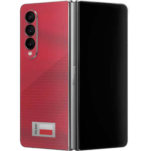 Poland Soccer Flag Galaxy Z Fold4 5G Skin