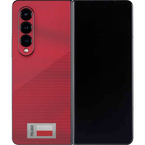 Poland Soccer Flag Galaxy Z Fold4 5G Skin