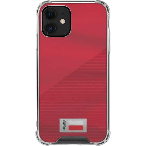 Poland Soccer Flag iPhone 12 Clear Case