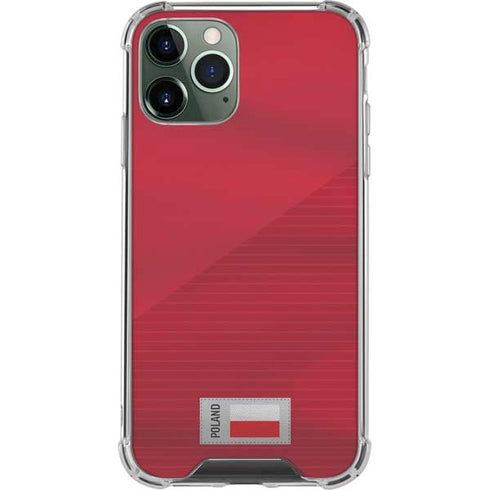Poland Soccer Flag iPhone 12 Pro Clear Case