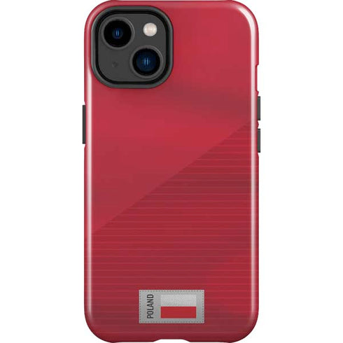 Poland Soccer Flag iPhone 15 Plus Impact Case