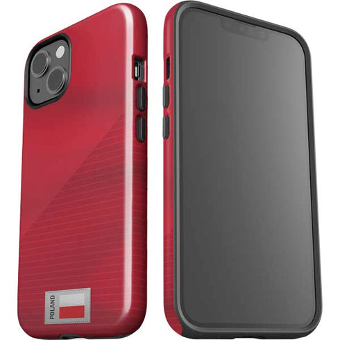 Poland Soccer Flag iPhone 15 Plus Impact Case
