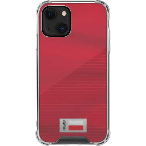 Poland Soccer Flag iPhone 14 Plus Clear Case