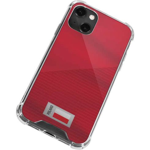 Poland Soccer Flag iPhone 14 Plus Clear Case