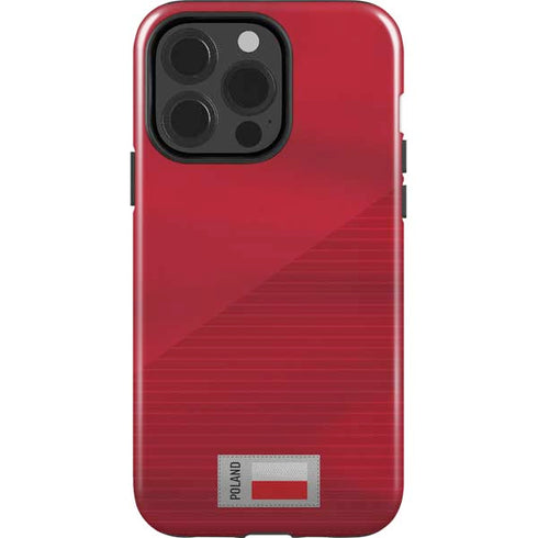 Poland Soccer Flag iPhone 14 Pro Impact Case