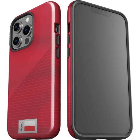 Poland Soccer Flag iPhone 15 Pro Impact Case