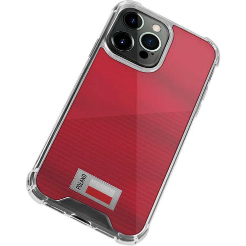 Poland Soccer Flag iPhone 15 Pro Max Clear Case