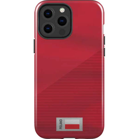 Poland Soccer Flag iPhone 15 Pro Max Impact Case