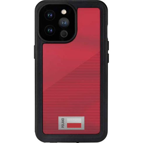 Poland Soccer Flag iPhone 14 Pro Max Waterproof Case