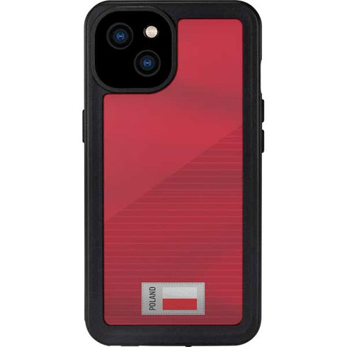 Poland Soccer Flag iPhone 15 Plus Waterproof Case