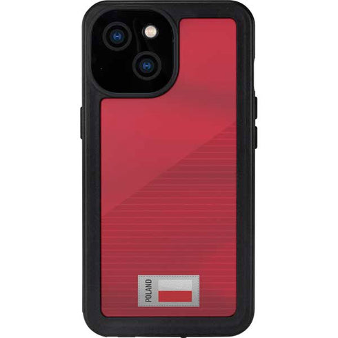 Poland Soccer Flag iPhone 15 Waterproof Case