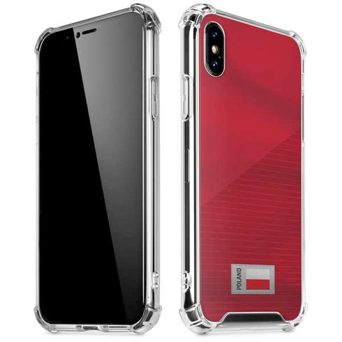 Poland Soccer Flag iPhone XS Max Clear Case
