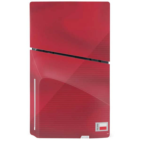 Poland Soccer Flag PS5 Slim Disk Console Skin