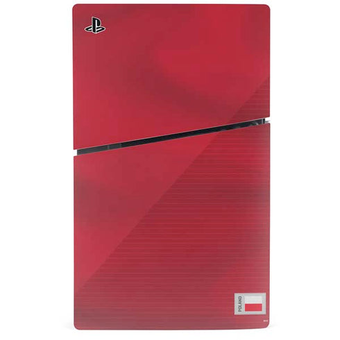 Poland Soccer Flag PS5 Slim Digital Edition Console Skin