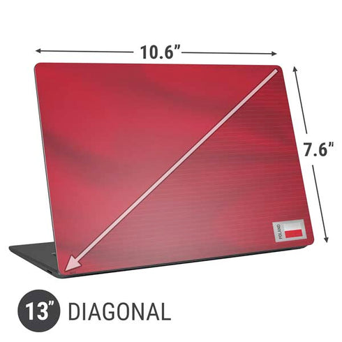 Poland Soccer Flag Universal Laptop 13in (10.6 x 7.6in) Skin