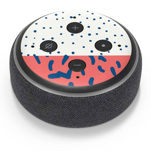 Polka Dot Split Amazon Echo Dot Skin