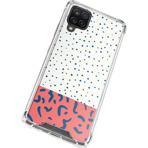 Polka Dot Split Galaxy A12 Clear Case