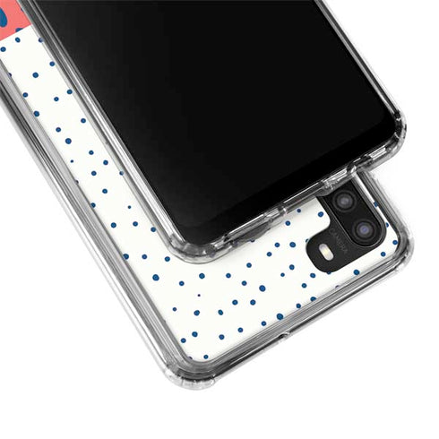Polka Dot Split Galaxy A21 Clear Case