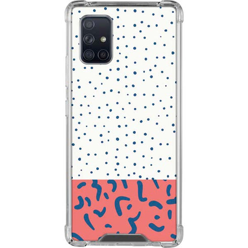 Polka Dot Split Galaxy A71 5G Clear Case