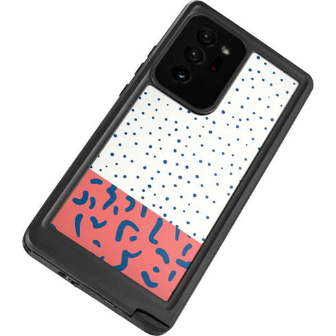 Polka Dot Split Galaxy Note20 Ultra 5G Waterproof Case