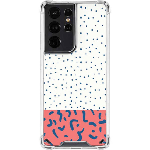 Polka Dot Split Galaxy S21 Ultra 5G Clear Case