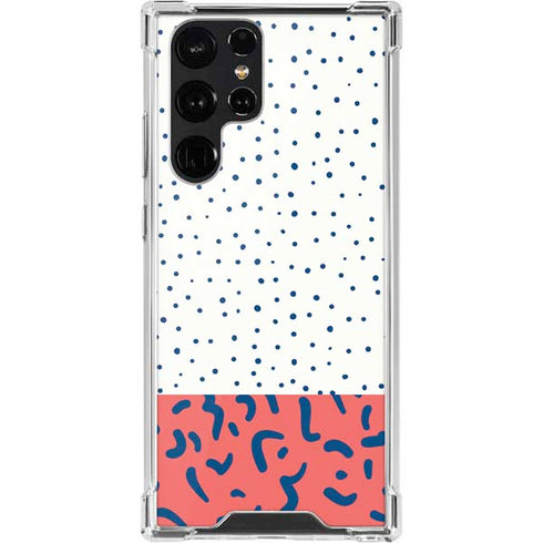 Polka Dot Split Galaxy S22 Ultra Clear Case