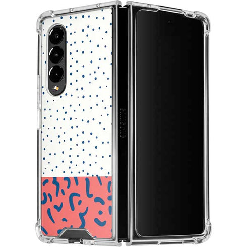 Polka Dot Split Galaxy Z Fold4 5G Clear Case
