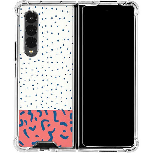 Polka Dot Split Galaxy Z Fold4 5G Clear Case