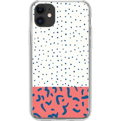 Polka Dot Split iPhone 11 Clear Case