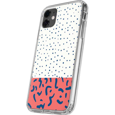 Polka Dot Split iPhone 11 Clear Case
