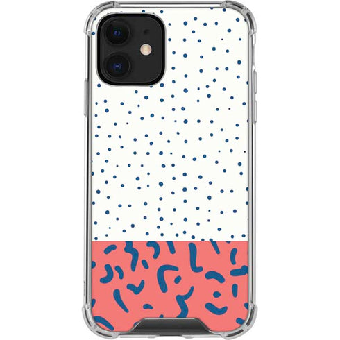 Polka Dot Split iPhone 12 Clear Case