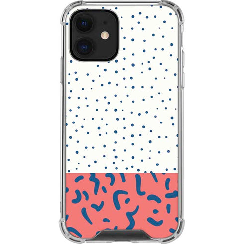 Polka Dot Split iPhone 12 Mini Clear Case