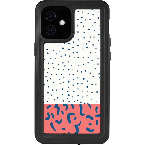 Polka Dot Split iPhone 12 Mini Waterproof Case