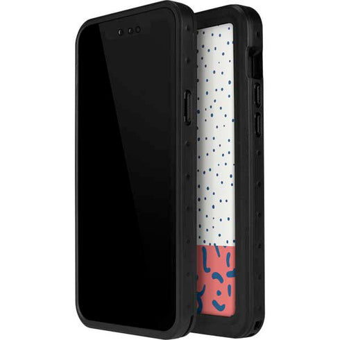 Polka Dot Split iPhone 12 Mini Waterproof Case