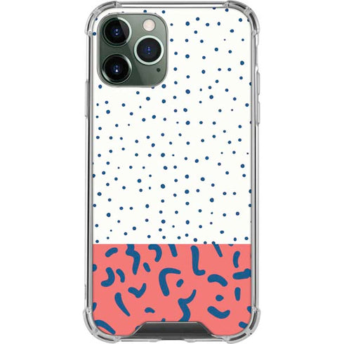 Polka Dot Split iPhone 12 Pro Clear Case
