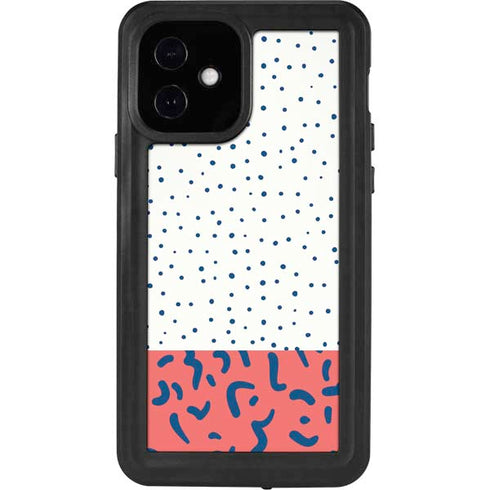 Polka Dot Split iPhone 12 Waterproof Case