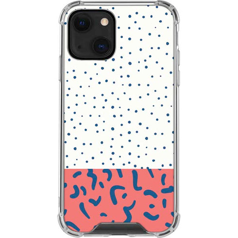 Polka Dot Split iPhone 13 Mini Clear Case
