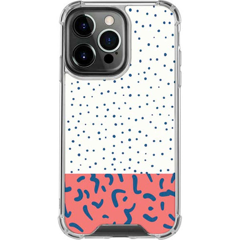 Polka Dot Split iPhone 13 Pro Clear Case