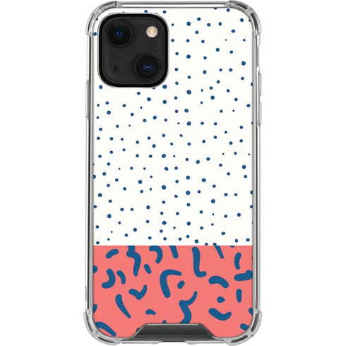Polka Dot Split iPhone 14 Clear Case
