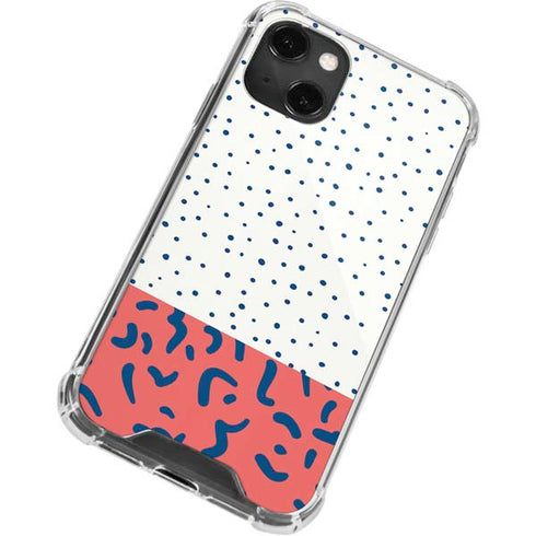 Polka Dot Split iPhone 14 Plus Clear Case