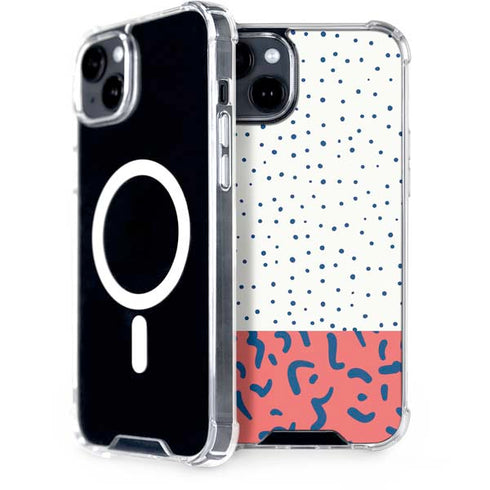 Polka Dot Split iPhone 15 Plus MagSafe Case