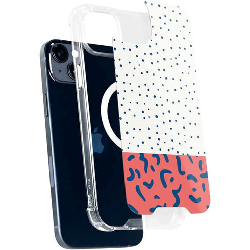 Polka Dot Split iPhone 15 Plus MagSafe Case