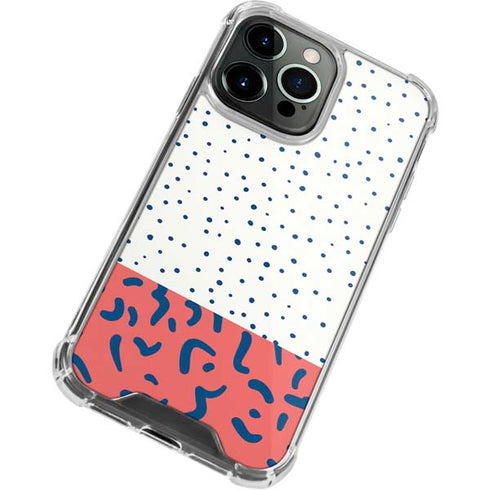 Polka Dot Split iPhone 15 Pro Max Clear Case