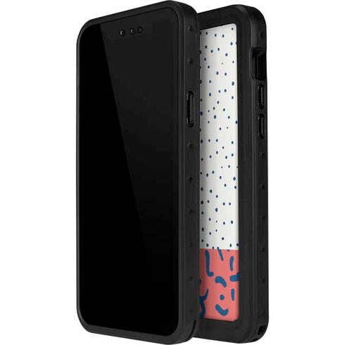 Polka Dot Split iPhone 15 Plus Waterproof Case